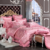 浪漫相戀 全棉蕾絲花邊大被套 婚慶七件套免運費