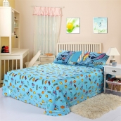 正版 迪士尼 史迪奇全棉活性印花 卡通四件套 包郵