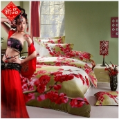 爆款3D全棉斜紋活性油畫個性創意床上用品四件套