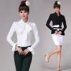 春秋女裝荷葉邊袖 飄帶系大蝴蝶結修身顯瘦長袖襯衣襯衫 免運費