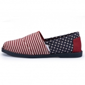 2014新款休閒布鞋條紋單鞋子 低幫淺口帆布鞋 時尚男女情侶鞋【免運費】